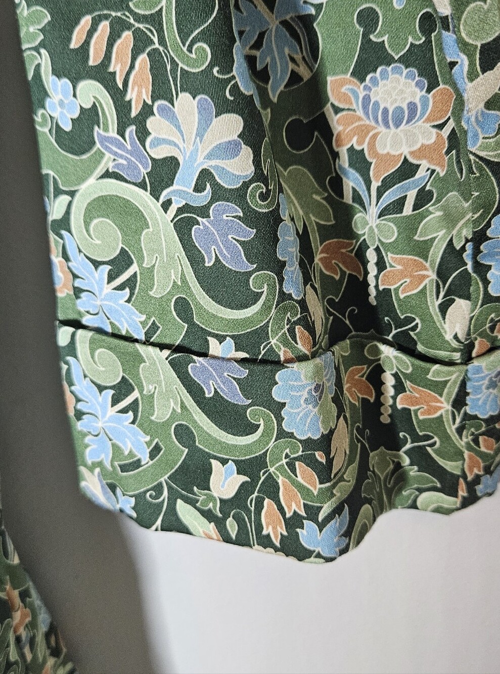 Tuckernuck Sage Deco Damask Royal Shirt Dress Mini Cotton Floral 3/4 Sleeves XXS - Picture 6 of 9
